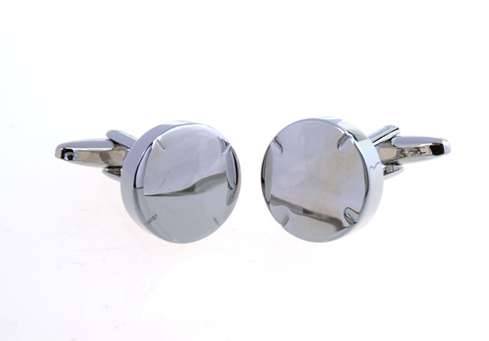  Silver Texture Cufflinks Metal Cufflinks Wholesale & Customized  CL657084