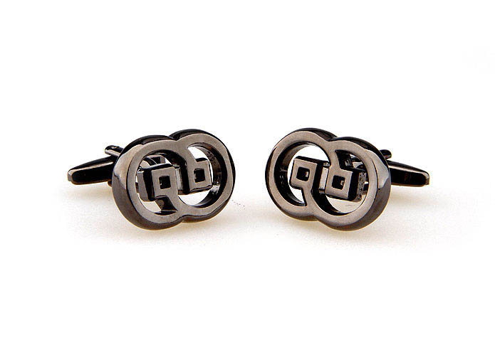  Gray Steady Cufflinks Metal Cufflinks Knot Wholesale & Customized  CL667022