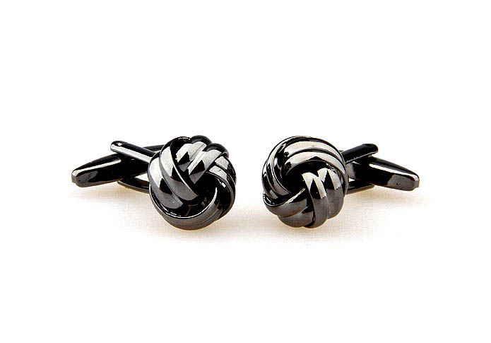  Gray Steady Cufflinks Metal Cufflinks Knot Wholesale & Customized  CL667066