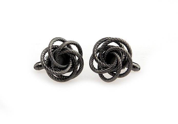  Gray Steady Cufflinks Metal Cufflinks Knot Wholesale & Customized  CL667111