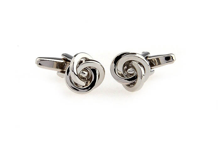  Silver Texture Cufflinks Metal Cufflinks Knot Wholesale & Customized  CL667137