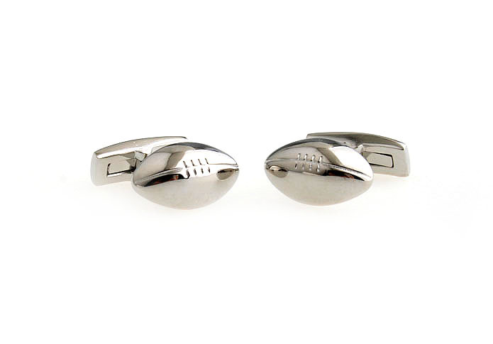 Football Cufflinks  Silver Texture Cufflinks Metal Cufflinks Sports Wholesale & Customized  CL667396