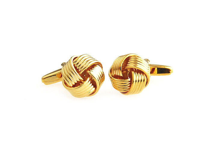  Gold Luxury Cufflinks Metal Cufflinks Knot Wholesale & Customized  CL667413