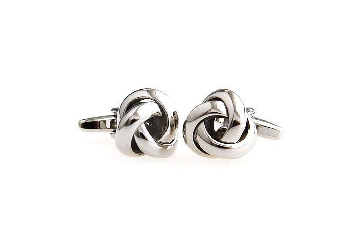  Silver Texture Cufflinks Metal Cufflinks Knot Wholesale & Customized  CL667420