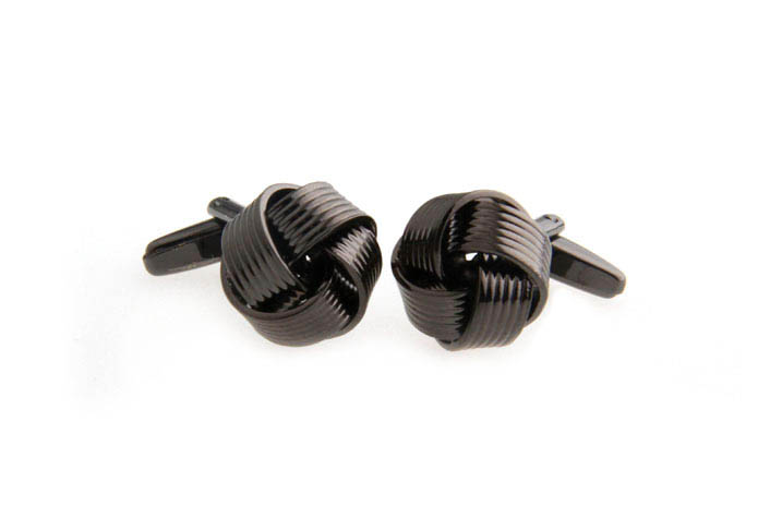  Gray Steady Cufflinks Metal Cufflinks Knot Wholesale & Customized  CL667445