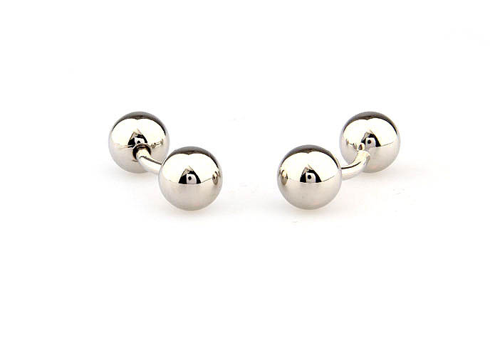 Double-sided ball Cufflinks  Silver Texture Cufflinks Metal Cufflinks Funny Wholesale & Customized  CL667520