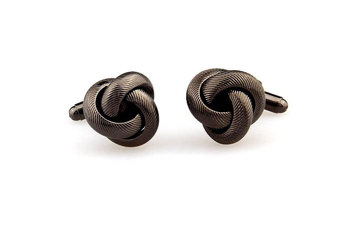  Gray Steady Cufflinks Metal Cufflinks Knot Wholesale & Customized  CL667889