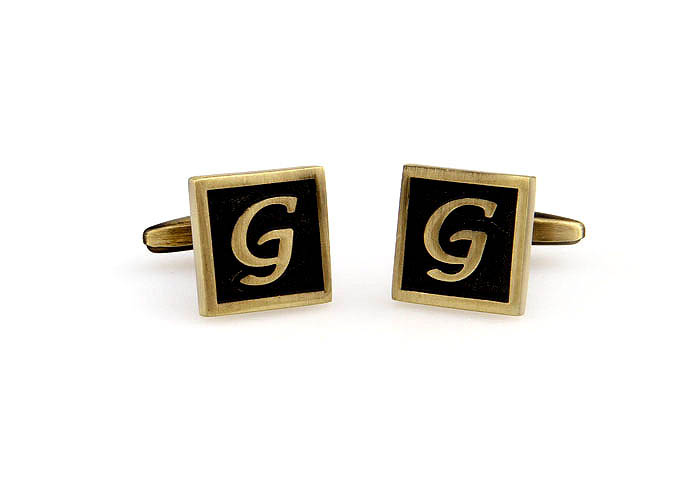 26 Letters G Cufflinks  Bronzed Classic Cufflinks Metal Cufflinks Symbol Wholesale & Customized  CL667908