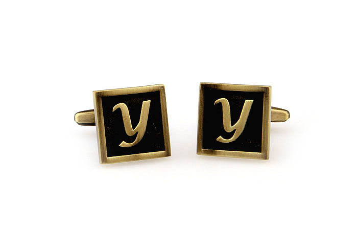 26 Letters Y Cufflinks  Bronzed Classic Cufflinks Metal Cufflinks Symbol Wholesale & Customized  CL667926