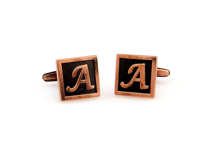 26 Letters A Cufflinks  Bronzed Classic Cufflinks Metal Cufflinks Symbol Wholesale & Customized  CL667928