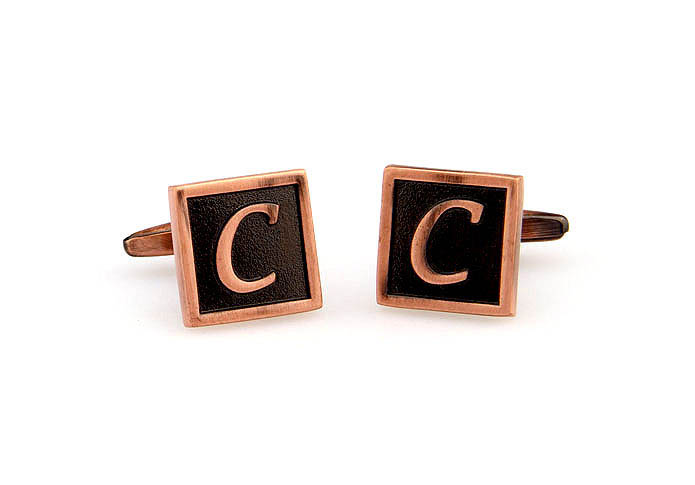 26 Letters C Cufflinks  Bronzed Classic Cufflinks Metal Cufflinks Symbol Wholesale & Customized  CL667930