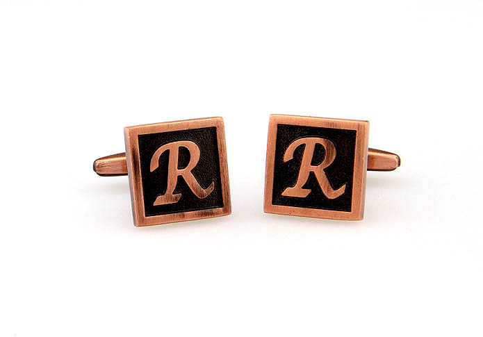 26 Letters R Cufflinks  Bronzed Classic Cufflinks Metal Cufflinks Symbol Wholesale & Customized  CL667945