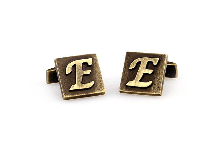 26 Letters E Cufflinks  Bronzed Classic Cufflinks Metal Cufflinks Symbol Wholesale & Customized  CL668004