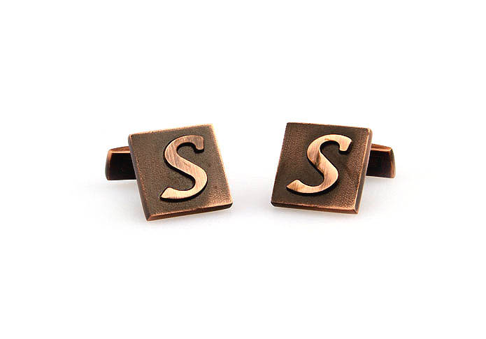 26 Letters S Cufflinks  Bronzed Classic Cufflinks Metal Cufflinks Symbol Wholesale & Customized  CL668030