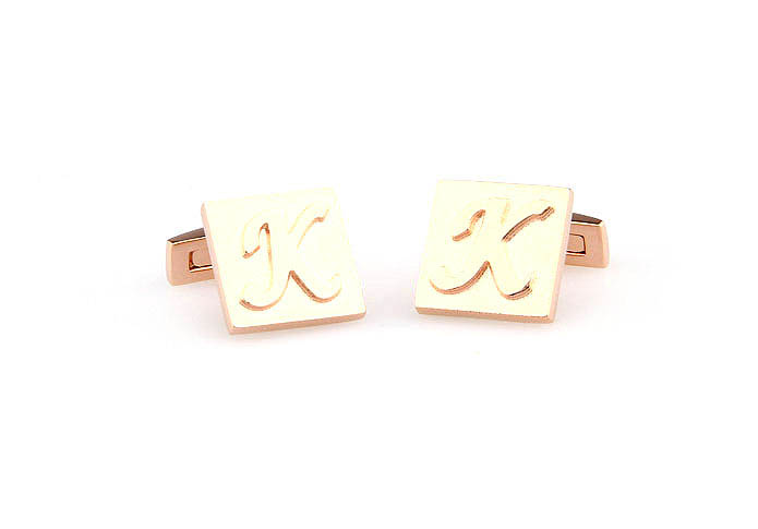 26 Letters K Cufflinks  Bronzed Classic Cufflinks Metal Cufflinks Symbol Wholesale & Customized  CL668084