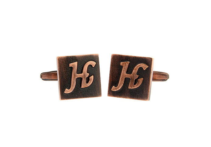 26 Letters H Cufflinks  Bronzed Classic Cufflinks Metal Cufflinks Symbol Wholesale & Customized  CL668250