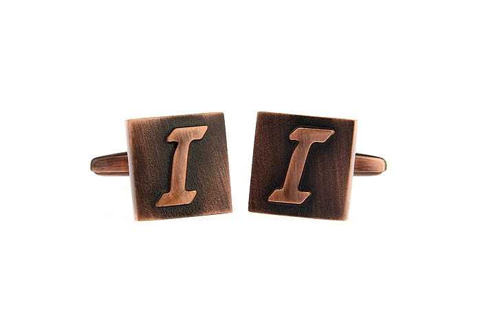 26 Letters I Cufflinks  Bronzed Classic Cufflinks Metal Cufflinks Symbol Wholesale & Customized  CL668251