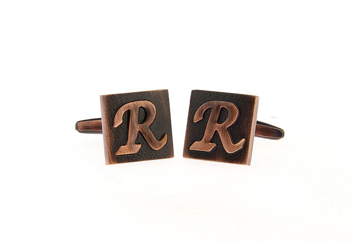 26 Letters R Cufflinks  Bronzed Classic Cufflinks Metal Cufflinks Symbol Wholesale & Customized  CL668260
