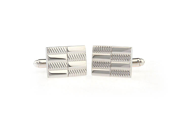  Silver Texture Cufflinks Metal Cufflinks Wholesale & Customized  CL671605