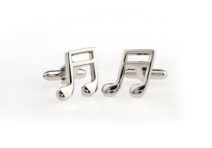 MUSIC Musical notes Cufflinks  Silver Texture Cufflinks Metal Cufflinks Music Wholesale & Customized  CL671632