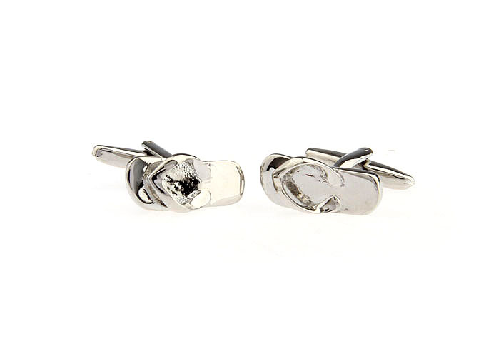 Slippers Cufflinks  Silver Texture Cufflinks Metal Cufflinks Hipster Wear Wholesale & Customized  CL671644