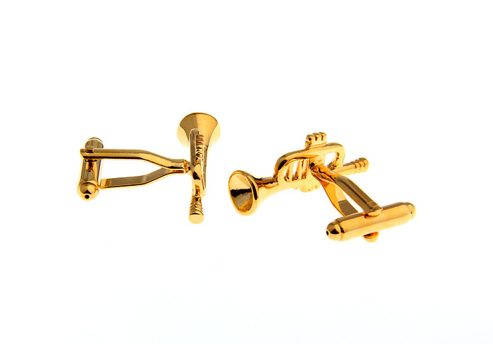 The trumpet Cufflinks  Gold Luxury Cufflinks Metal Cufflinks Music Wholesale & Customized  CL671805