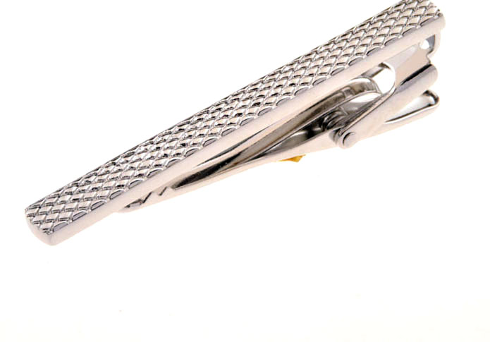 Silver Texture Tie Clips Metal Tie Clips Wholesale & Customized CL850898