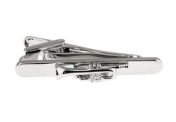 Saxophone Tie Clips  Silver Texture Tie Clips Metal Tie Clips Music Wholesale & Customized  CL850931