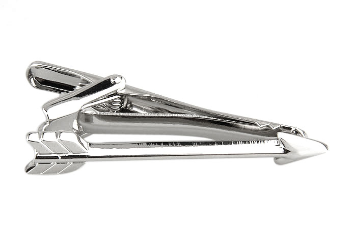 Arrow Tie Clips  Silver Texture Tie Clips Metal Tie Clips Military Wholesale & Customized  CL850933