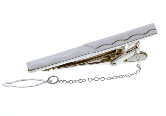  Silver Texture Tie Clips Metal Tie Clips Wholesale & Customized  CL851006