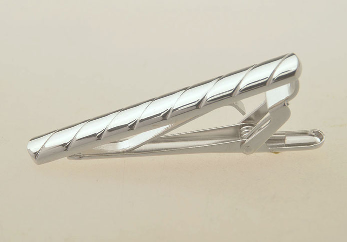  Silver Texture Tie Clips Metal Tie Clips Wholesale & Customized  CL851036
