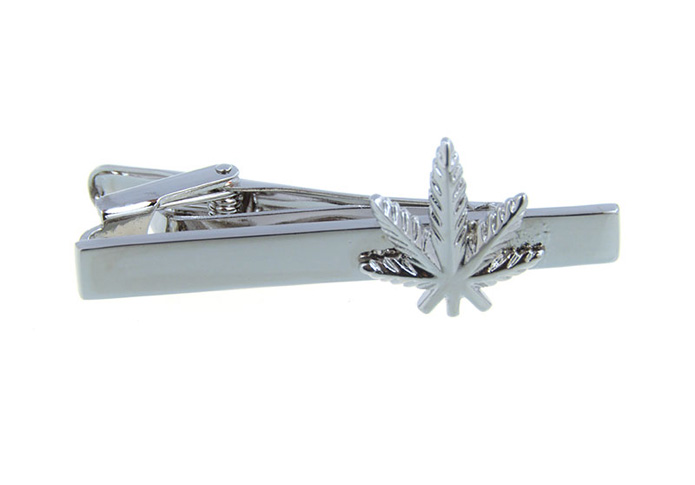 Leaves Tie Clips  Silver Texture Tie Clips Metal Tie Clips Funny Wholesale & Customized  CL851110
