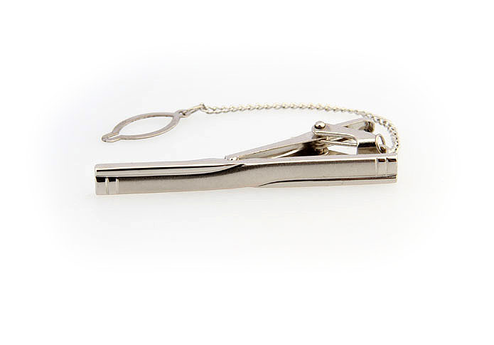  Silver Texture Tie Clips Metal Tie Clips Wholesale & Customized  CL860836