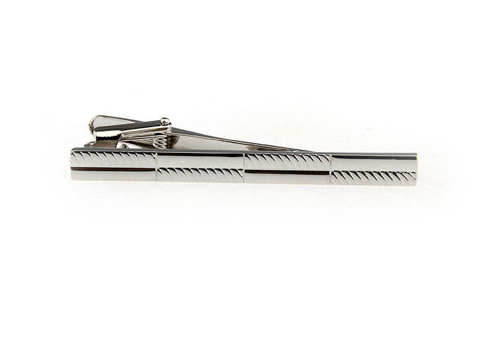 Silver Texture Tie Clips Metal Tie Clips Wholesale & Customized  CL870737