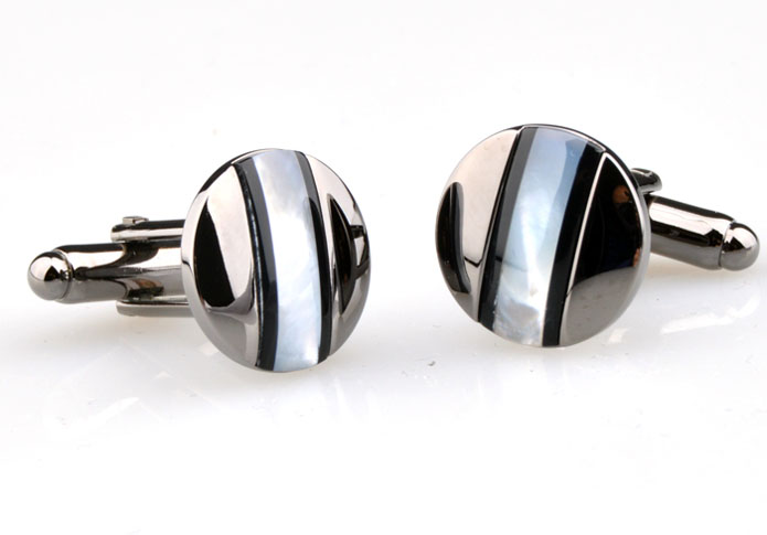 Black White Cufflinks Shell Cufflinks Wholesale & Customized CL655061