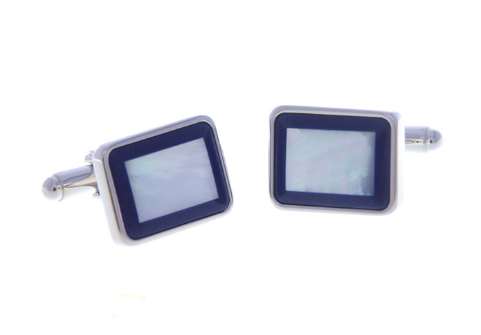  Blue White Cufflinks Shell Cufflinks Wholesale & Customized  CL656554