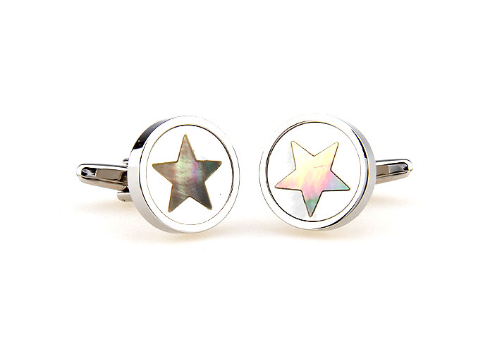 Five-pointed star Cufflinks  Multi Color Fashion Cufflinks Shell Cufflinks Wholesale & Customized  CL661575