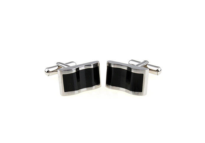  Black Classic Cufflinks Stainless Steel Cufflinks Wholesale & Customized  CL620723