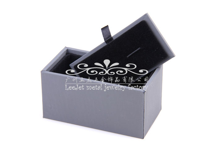 Imitation leather + Plastic Cufflinks Boxes  Gray Steady Cufflinks Boxes Cufflinks Boxes Wholesale & Customized  CL210421