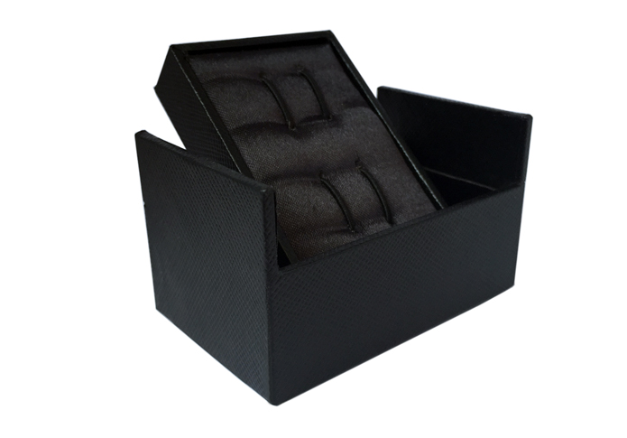 Imitation leather + Plastic Cufflinks Boxes  Black Classic Cufflinks Boxes Cufflinks Boxes Wholesale & Customized  CL210460
