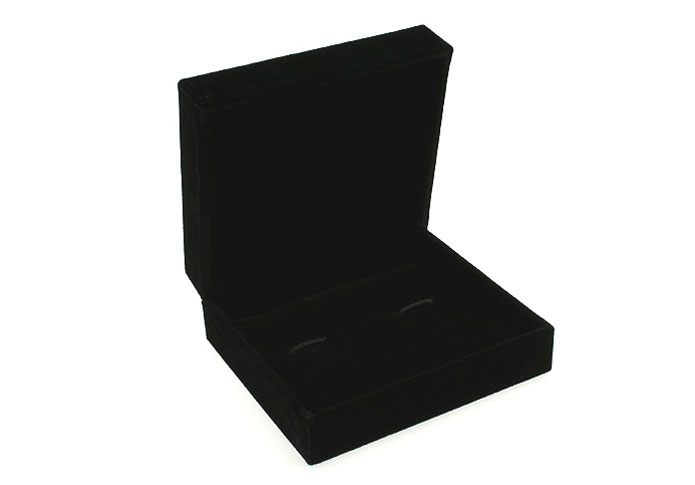 Qualitative Flannelette + Plastic Cufflinks Boxes  Black Classic Cufflinks Boxes Cufflinks Boxes Wholesale & Customized  CL210605