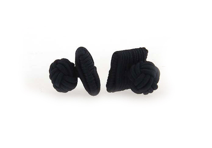  Black Classic Cufflinks Silk Cufflinks Knot Wholesale & Customized  CL640822
