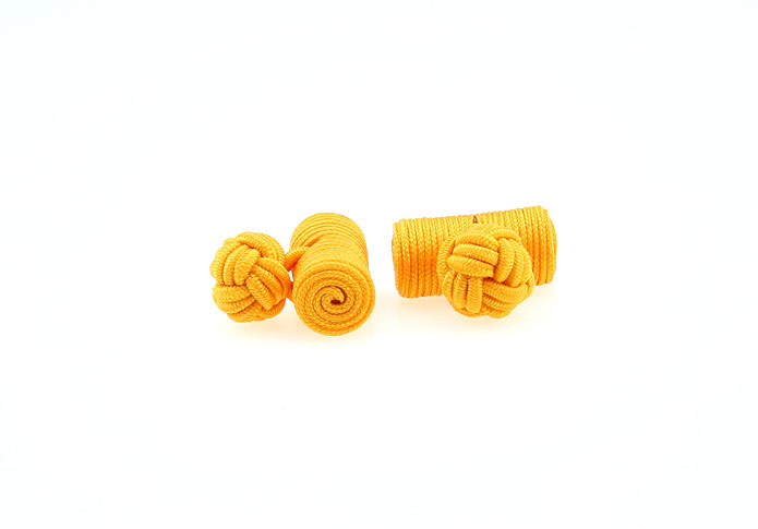  Yellow Lively Cufflinks Silk Cufflinks Knot Wholesale & Customized  CL640846