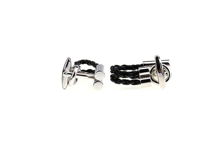  Black Classic Cufflinks Silk Cufflinks Knot Wholesale & Customized  CL651201