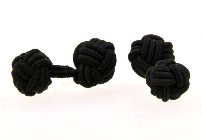  Black Classic Cufflinks Silk Cufflinks Knot Wholesale & Customized  CL656116