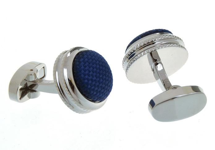  Blue Elegant Cufflinks Silk Cufflinks Wholesale & Customized  CL657432