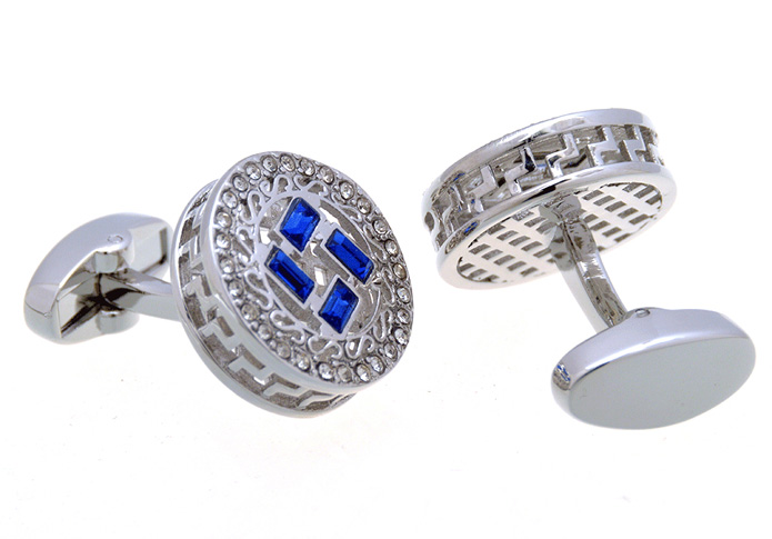  Blue White Cufflinks Crystal Cufflinks Wholesale & Customized  CL657371