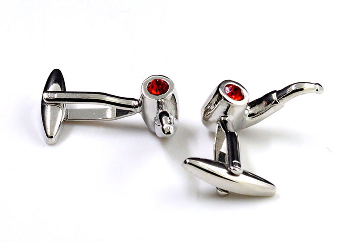 Pipe Cufflinks  Red Festive Cufflinks Crystal Cufflinks Wholesale & Customized  CL657468