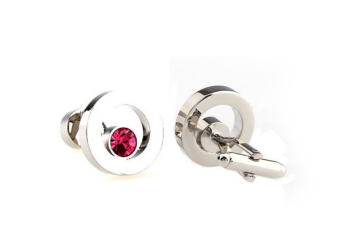  Pink Charm Cufflinks Crystal Cufflinks Wholesale & Customized  CL664600