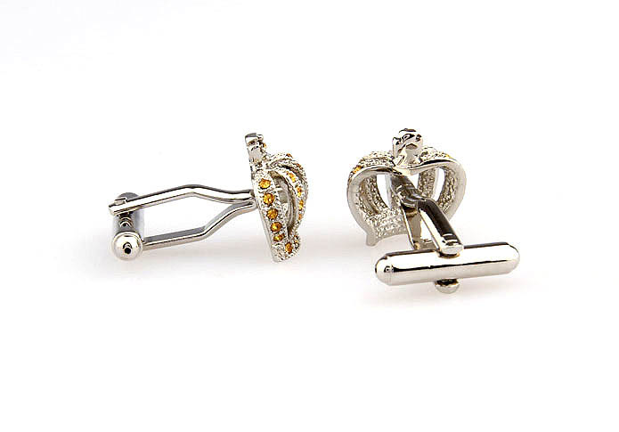 Imperial crown Cufflinks  Yellow Lively Cufflinks Crystal Cufflinks Hipster Wear Wholesale & Customized  CL666560